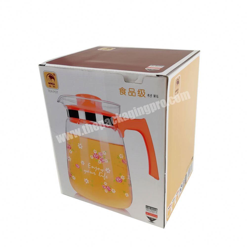 Attractive color printing corrugated paper teapot/kettle packaging box