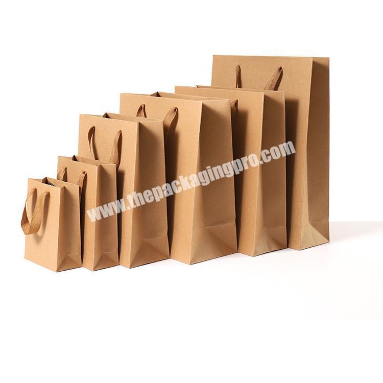 Customized in various sizes Gift Brown Shopping Kraft Cosmetic Paper Bag high quality