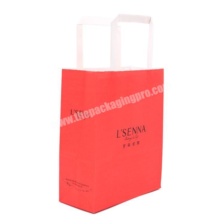 Hot stamp Wholesale red paper gift bag colorful recycled paper shopping bags for cloth and shopping