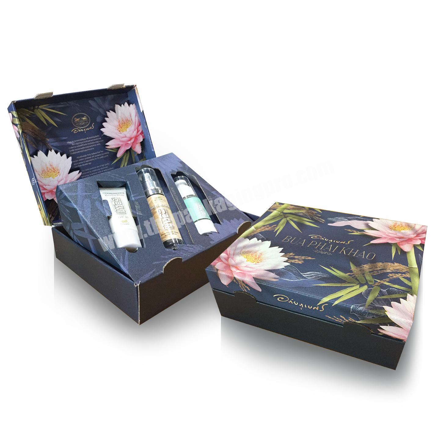 Custom High End Rigid Cardboard Empty Cosmetic Makeup Beauty Makeup Gift Set Packaging Box