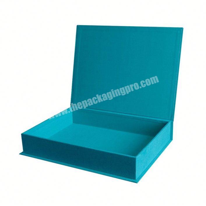 Paperboard Material No Lamination Book Style Box For Cloth Packing