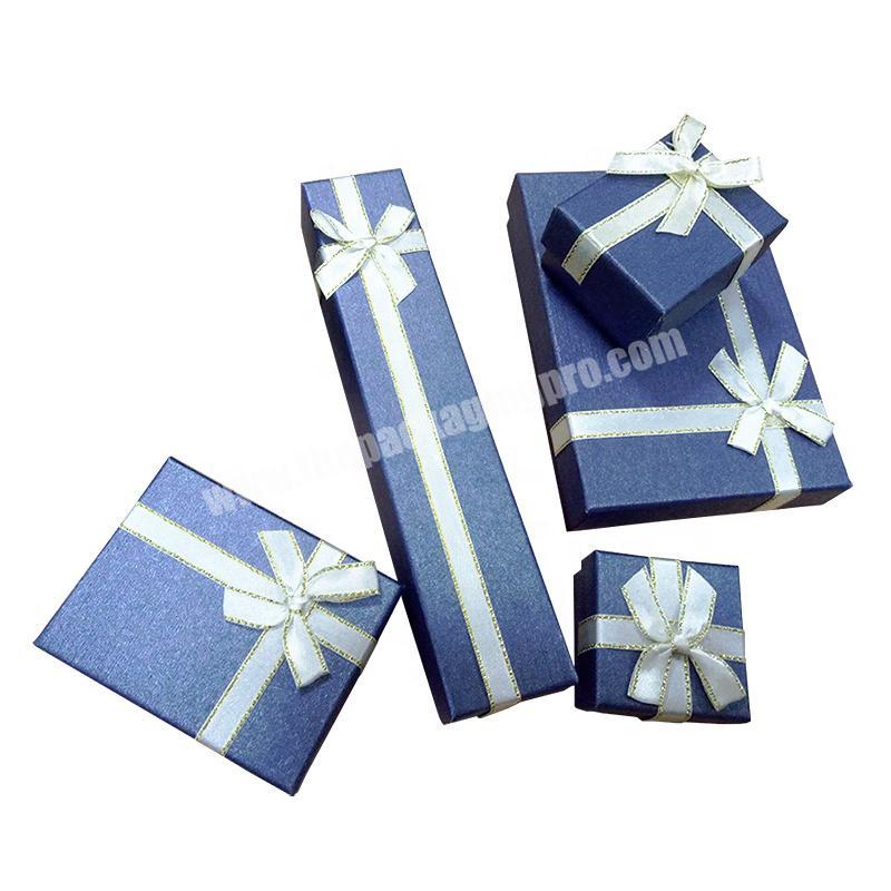 Paper Box Jewelry Gift Box Custom Color Package Box With Ribbon