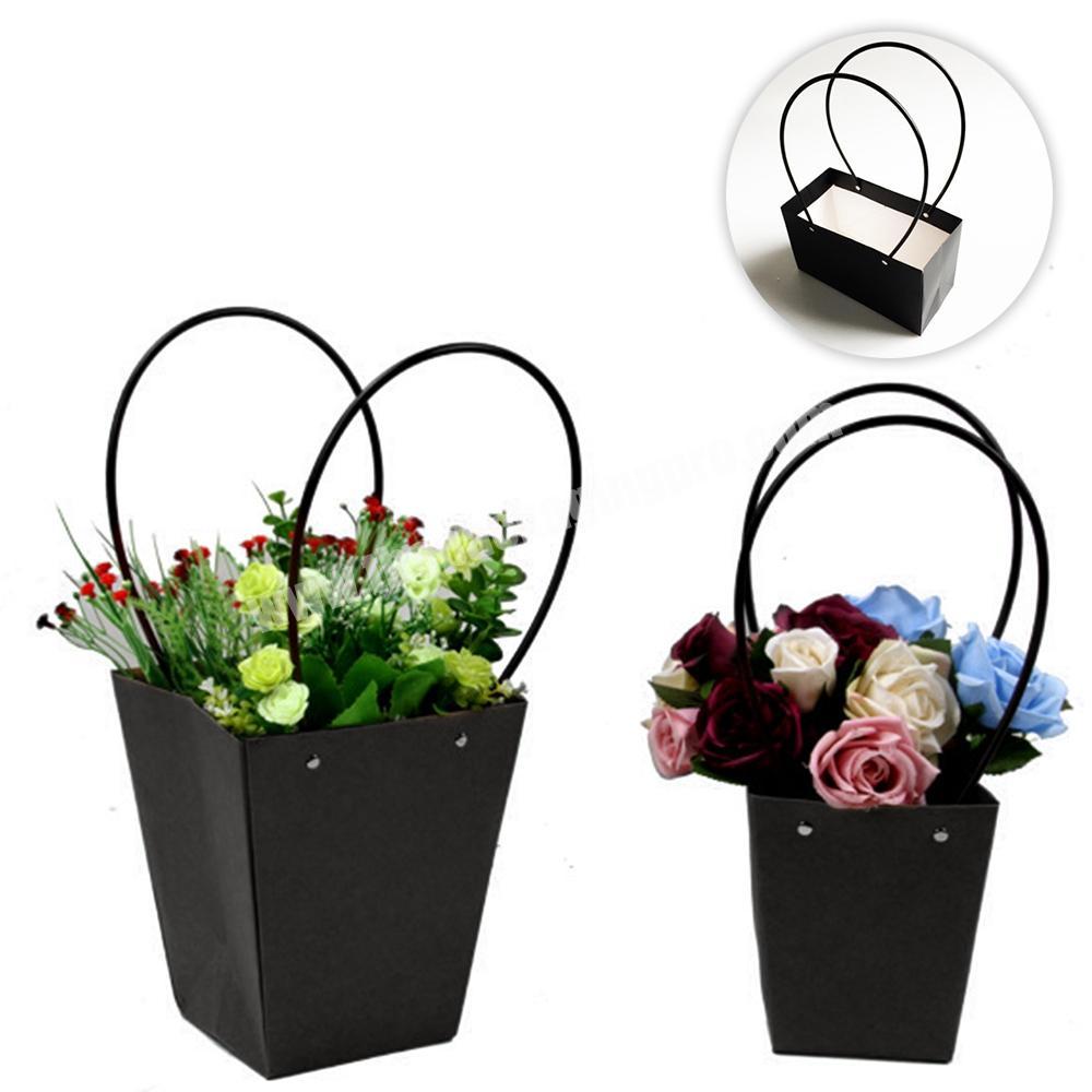 Flower Box Portable Flower Bouquets Packaging Box Basket