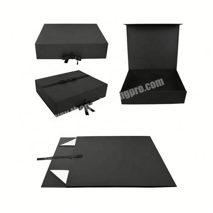 2020 New Style Customized Luxury Black Gift Packaging Box Cardboard Folding Box With High Quality