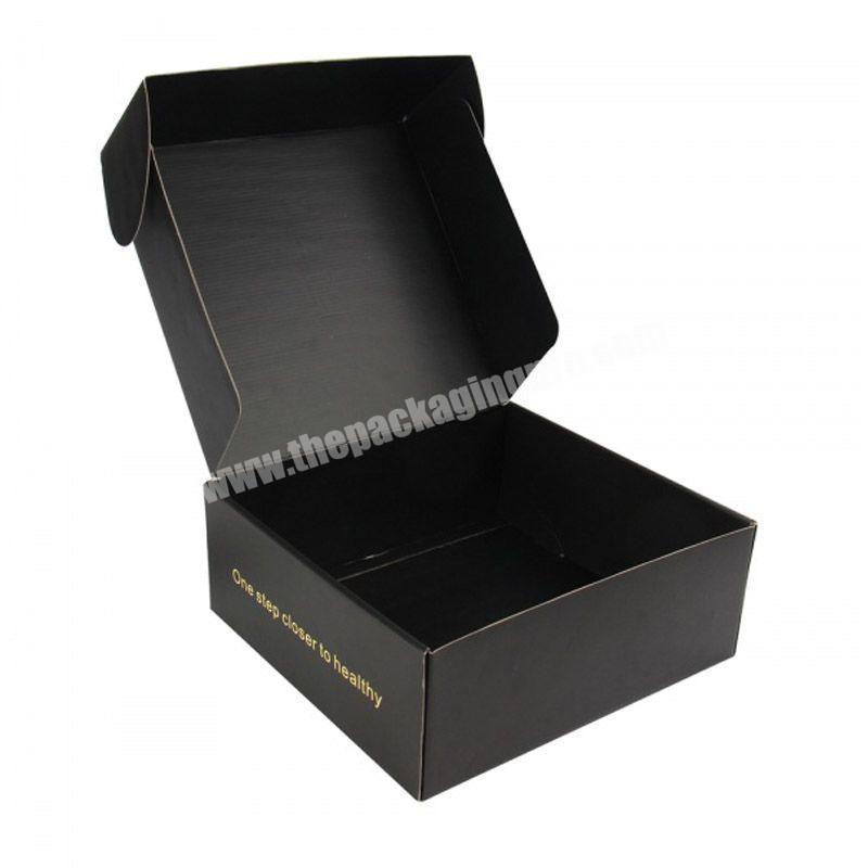 Logo Shipping Packaging Luxury Paper Corrugated Black Corrugated  Mailer Boxes