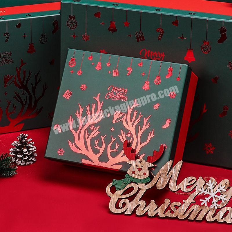 Large Inventory Christmas Paper  Box Two Pieces Paper Gift Box Matte/Glossy Rigid Gift Box