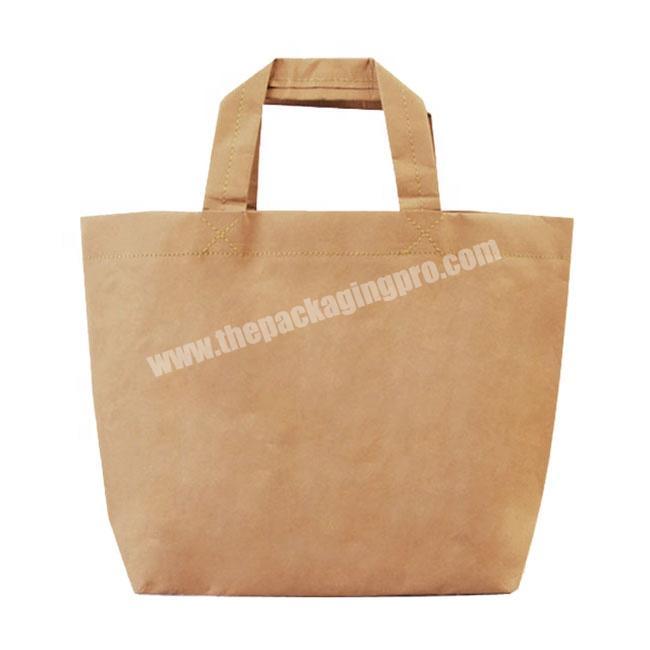 Custom Washable Kraft Paper Bags High Quality Eco Friendly Carrier Shopping Bag