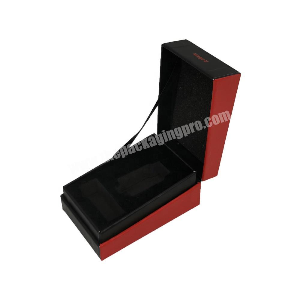 Manufacturer Small Birthday Red Black Gift Box Luxury With Custom EVA Insert