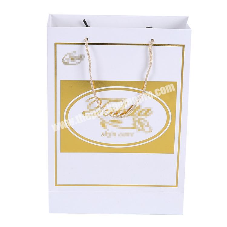 Wholesale reusable White Shopping Big Square Ivory Board Paper Bag With Logo