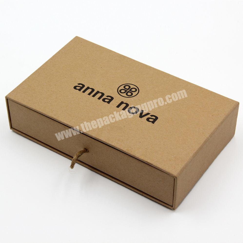 Custom printed small kraft hard paper cardboard gift packing box
