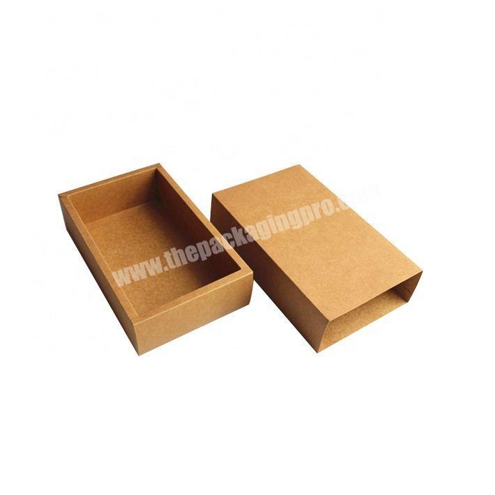 Customize Biodegradable Packaging Kraft Paper Sliding Box Drawer Paper Boxes Gift Packaging Box