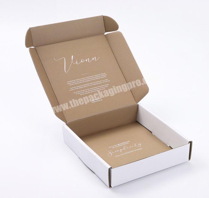Custom White Kraft Paper Box Brown Cardboard Packaging Corrugated Paper Box