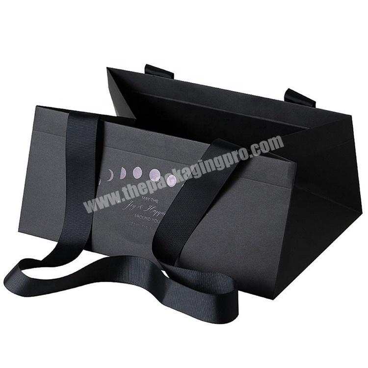 Best Selling Our Own Manufacturer Top Quality Recycled Small Paper Gift Bag Custom Black Bag