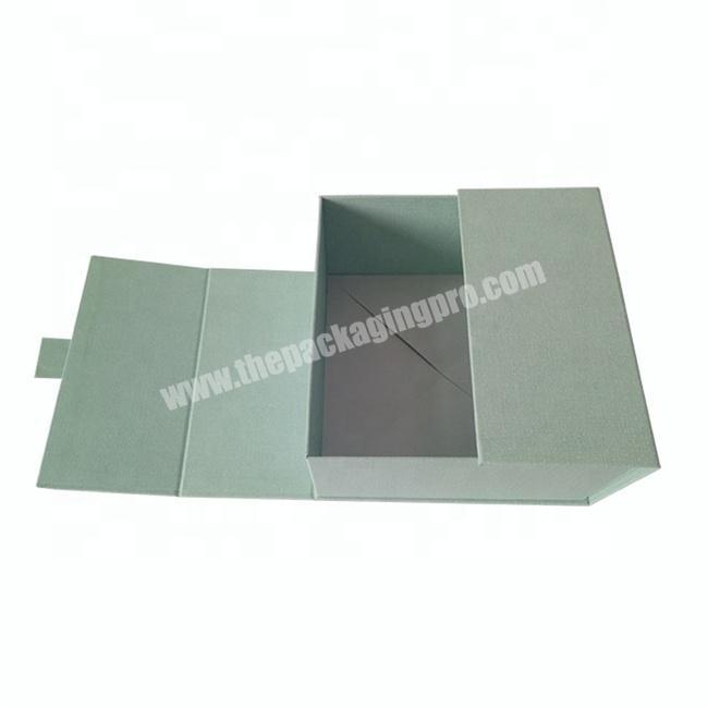 Magnet Closure Folding Gifts Box Wholesale Square Green Paper Storage Boxes