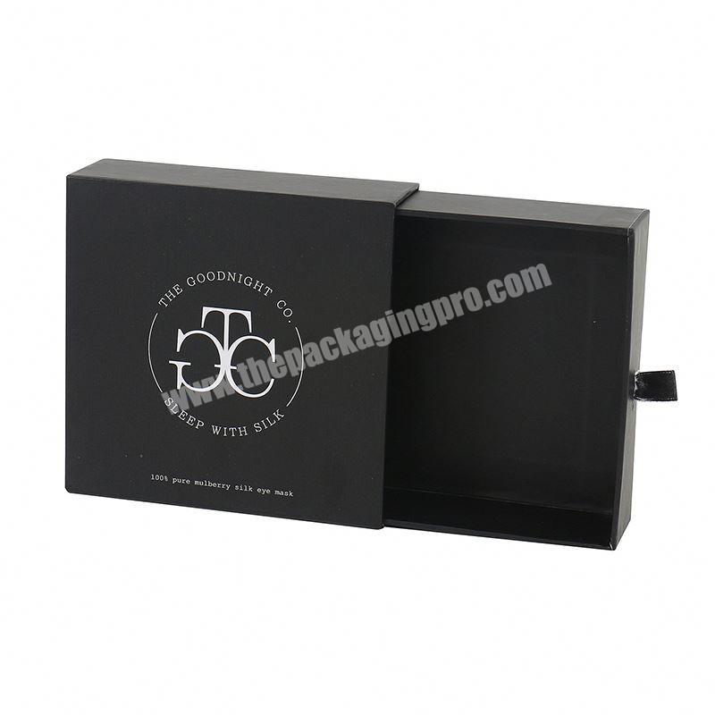 High quality custom cardboard matt black wallet gift box