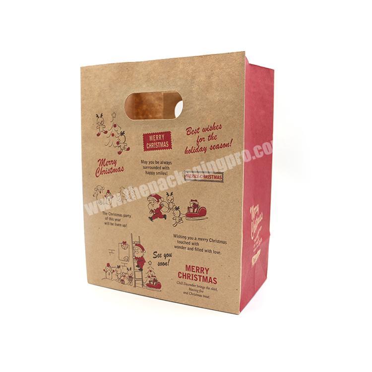 recycled brown retail gift shopping customized design printing slogan paper bag