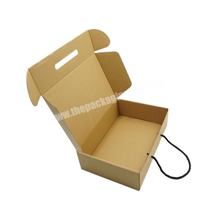 Custom Printed Colored Clothes Paper Mailer Airplane Boxes Customized Corrugated Cardboard Mailer Shipping Boxes with Handle