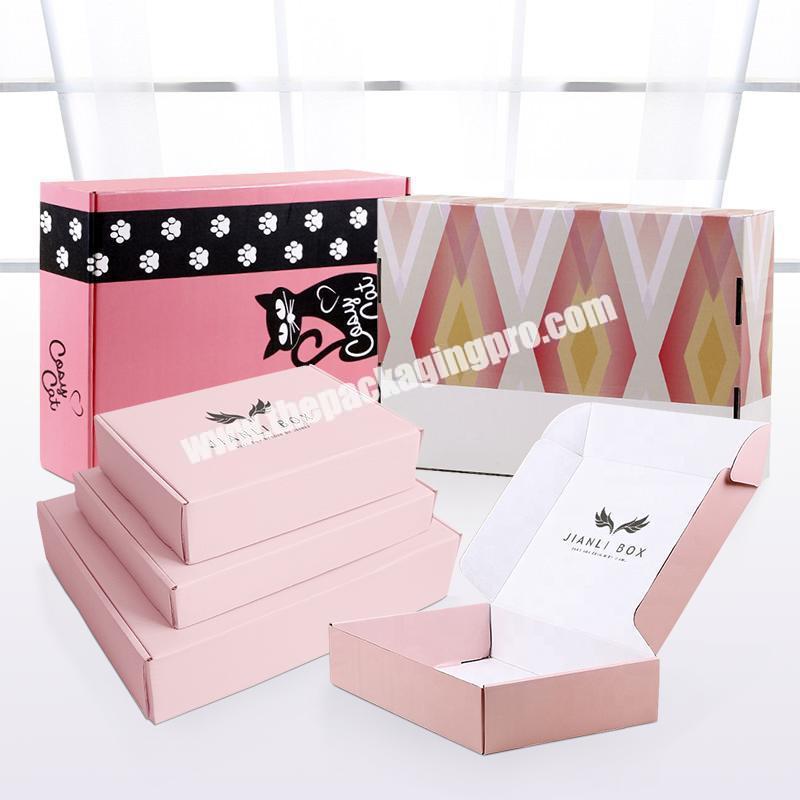 Custom  Logo Printed  Eco Friendly Corrugated  Packaging  Clothing Mailing  Gift Boxes