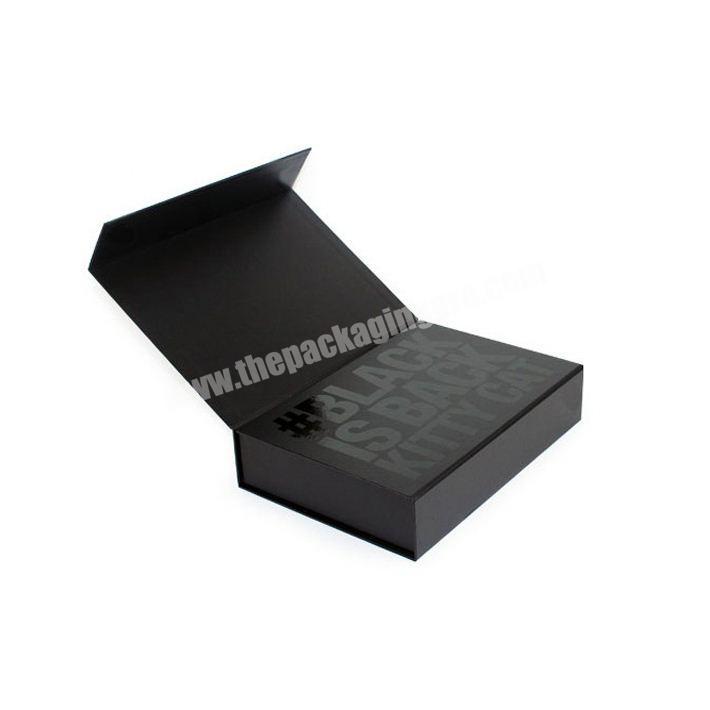 Luxury Design Black Magnetic Closure Gift Packaging Box Collapsible