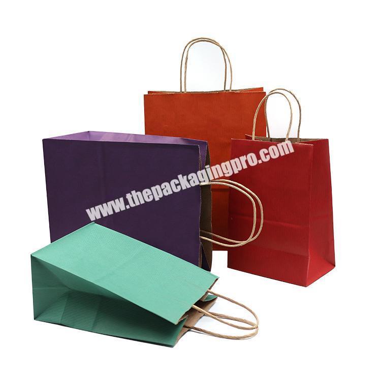 Custom make different colors packaging bag paper gift bag for wedding
