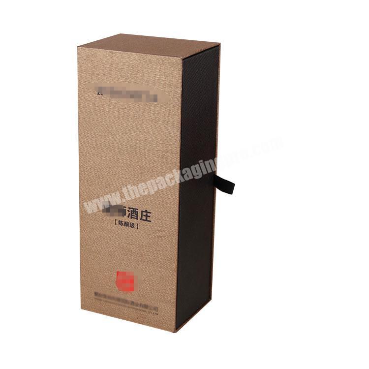 wholesale Side Opening Wine Drawer Packaging Luxury Color Custom Logo Gift Box