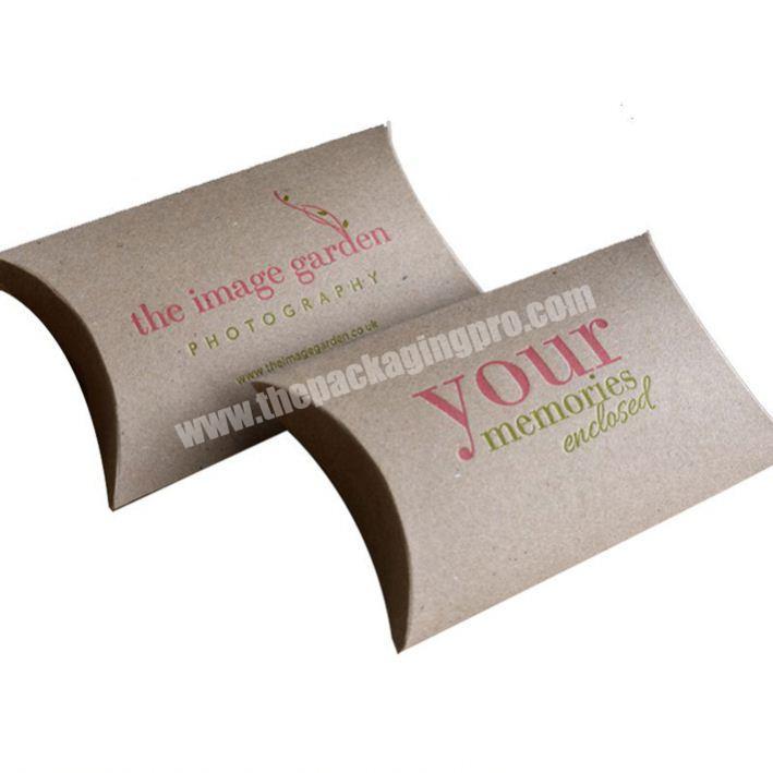 Custom Design Paper Pillow Box With Logo Printing