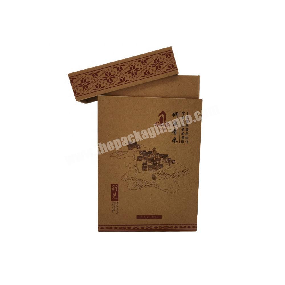 Hard Harge Kraft Paper Food Candy Tea Packaging High Box Paper With Bag