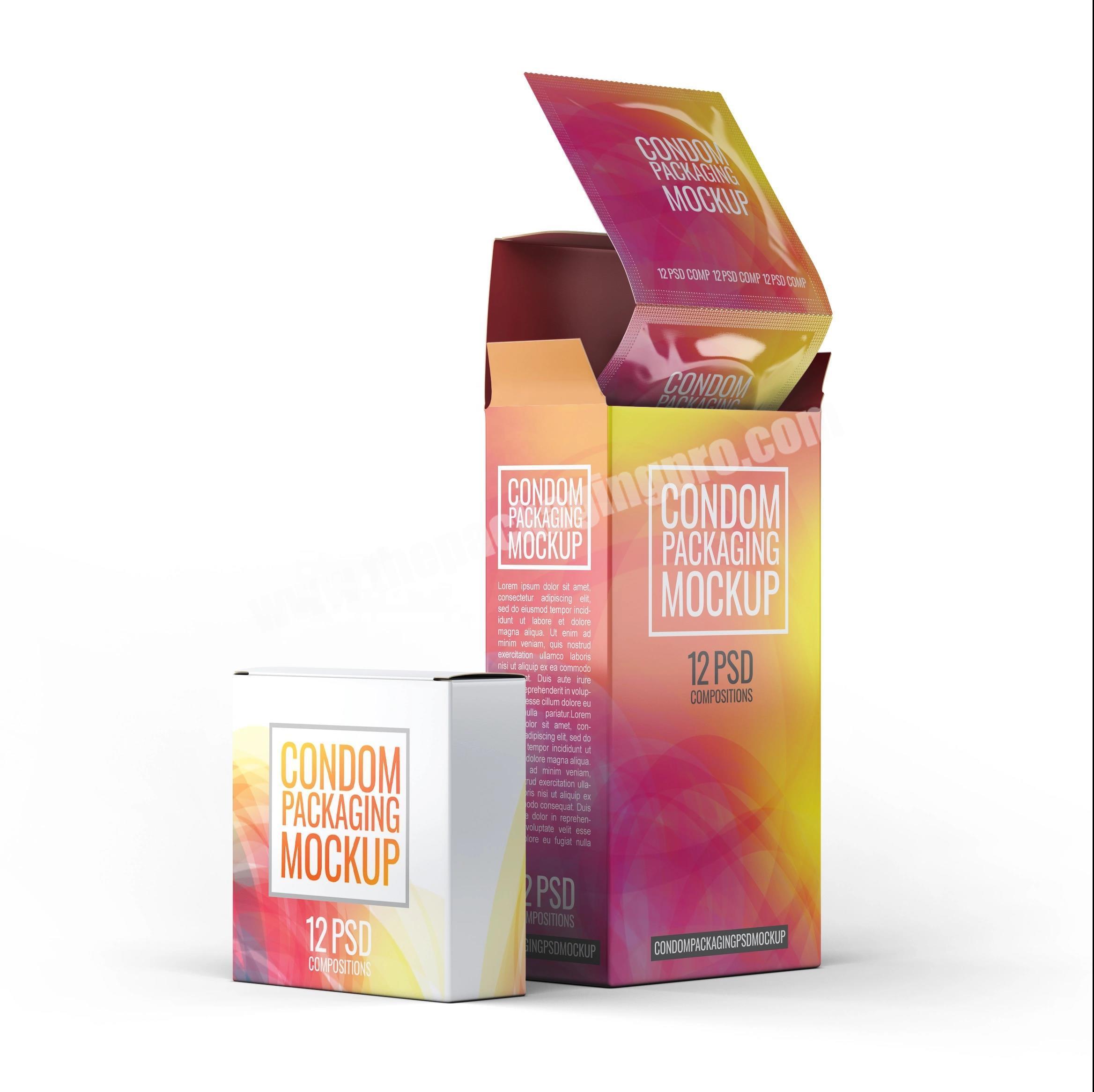 Custom Printing Factory Supplier Condom Adult Packaging Box Sex Condom Packaging Carton Box with Logo Gift Packaging Cygedin