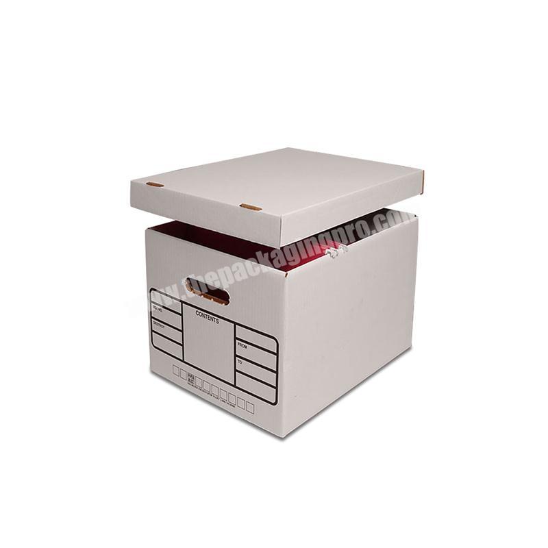 Foldable Corrugated Carton Large Cardboard Paper Storage Box With Lid