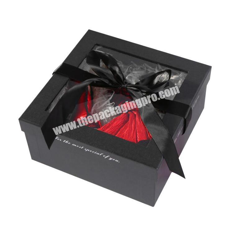 Visual gift box with Windows custom ribbon holiday gift box can be customized logo