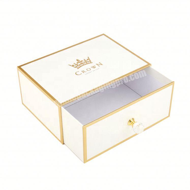 Custom paper cardboard jewelry slide open gift packaging slide box