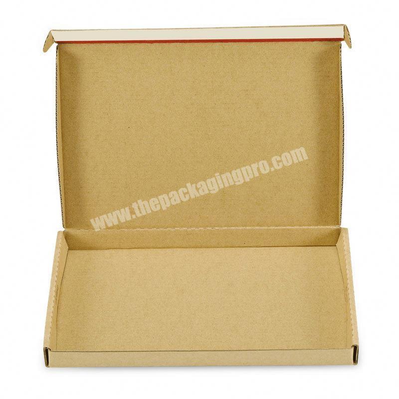 CMYK 4 Color Offset Printing Recycled Materials Kraft Box Mailers With Zip Lock Peel Off Closure