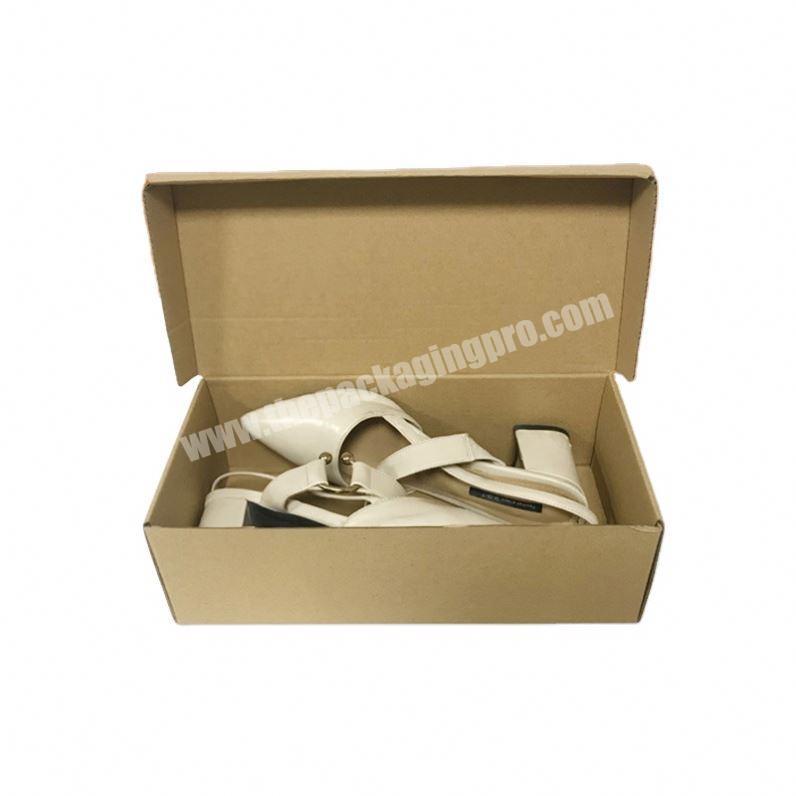 Wholesale cheap custom logo printing corrugated sandal packaging box