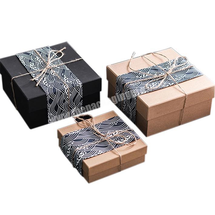 Special Traditional Retro Brown Paper Rigid Cardboard Boxes Customize Logo Gift Box For Cakes Pastries And Cookie Boxes Boite