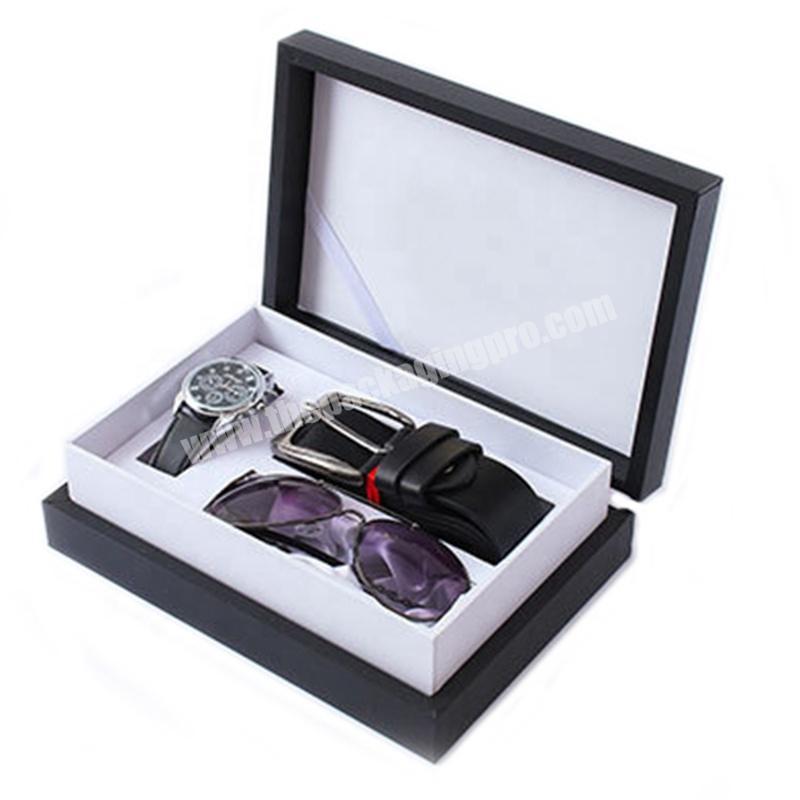 Birthday Wooden Gift Boxes for Men Watch, Belt, Jewelry, Purse, Glasses, Pen Packaging Box