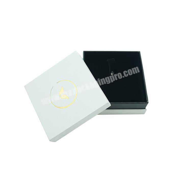 Printing Necklace Jewelry Packaging Boxes Logo Gold Stamping Gift Boxes Specialty Paper Luxury Wholesale Custom Customized White