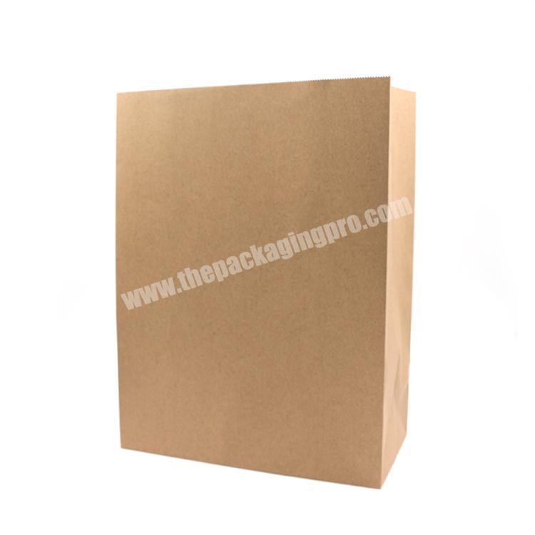 china manufacturer custom large grocery shopping carrier packaging cmyk printing brown kraft paper bag