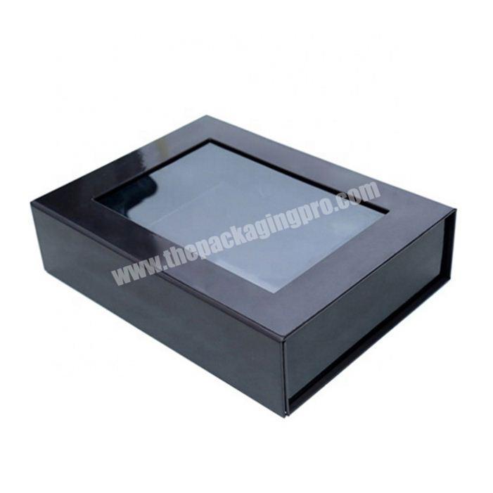 Custom Made Black Clear Window Gift Box
