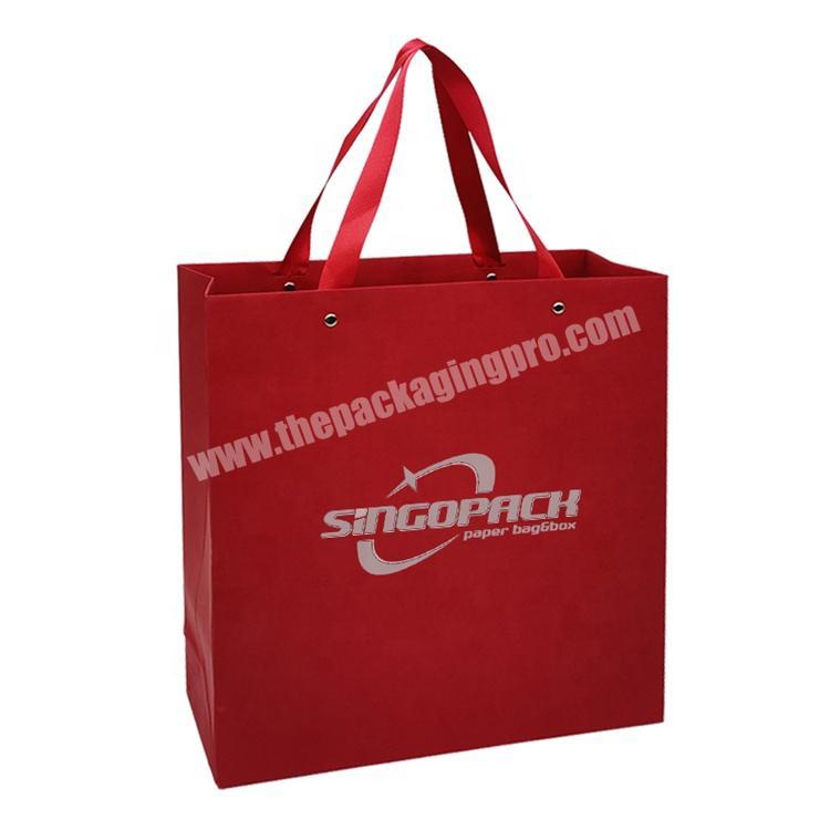 Most Good Feedback Product Top Quality Delicate In Stock Gift Kraft Paper Bags Red