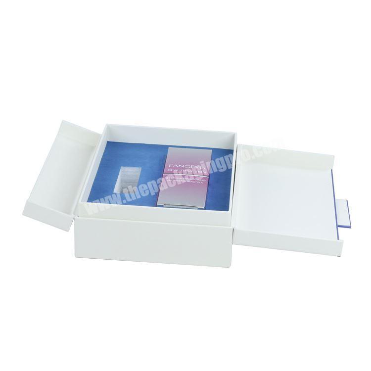 Easy eco-economical nice double door open white custom printed cardboard packaging gift box for glasses packing