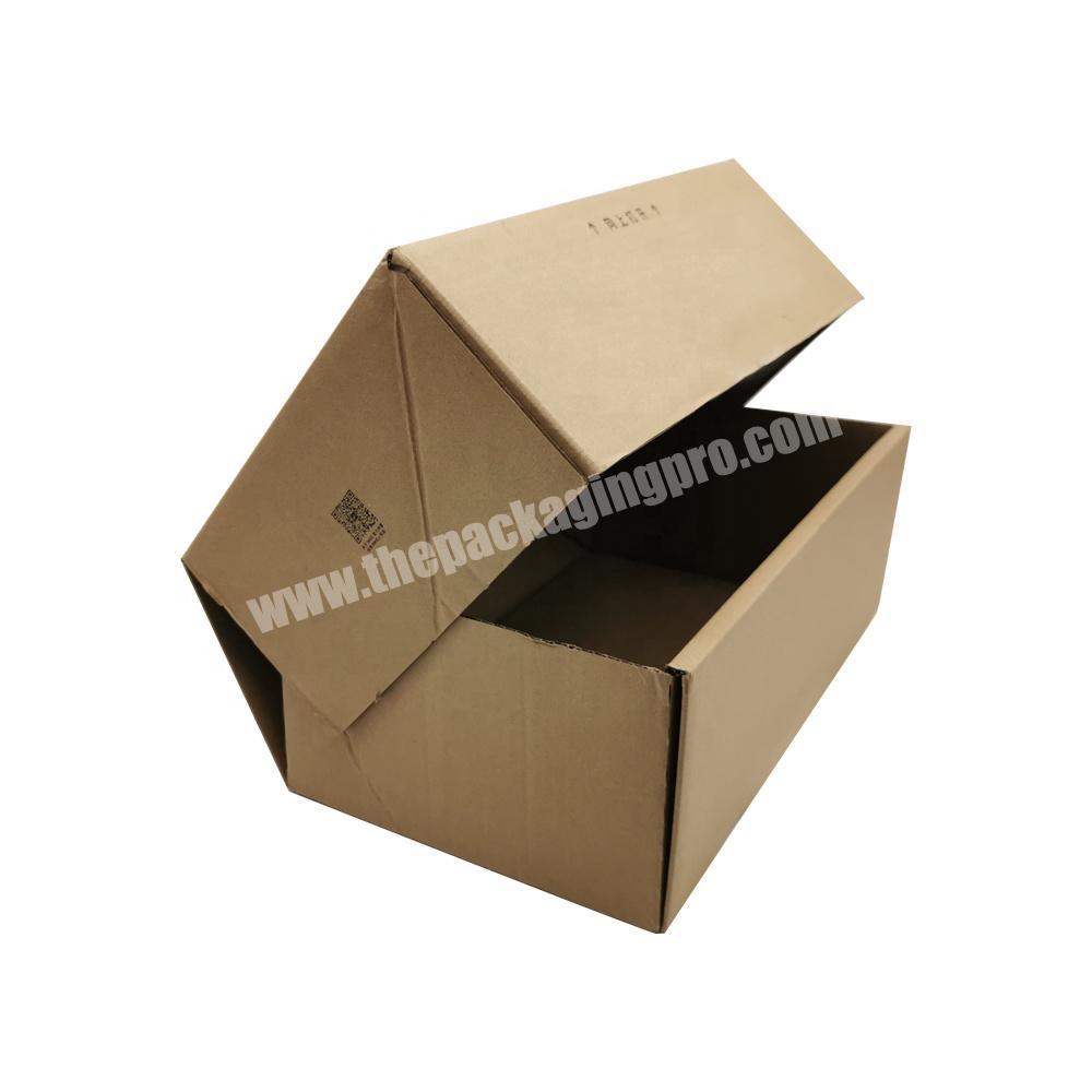 Custom Large Flat Corrugated Cardboard Folding Packaging Shoe Clothing Mailer Box shipping