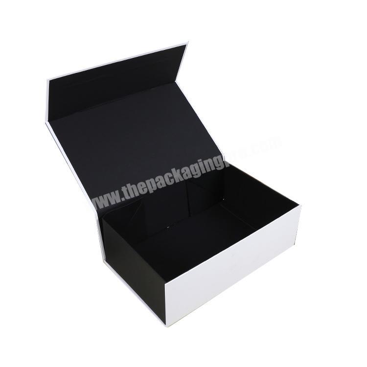 High quality hard box wholesale price can be used many times White Packaging Magnetic Folding Gift Box