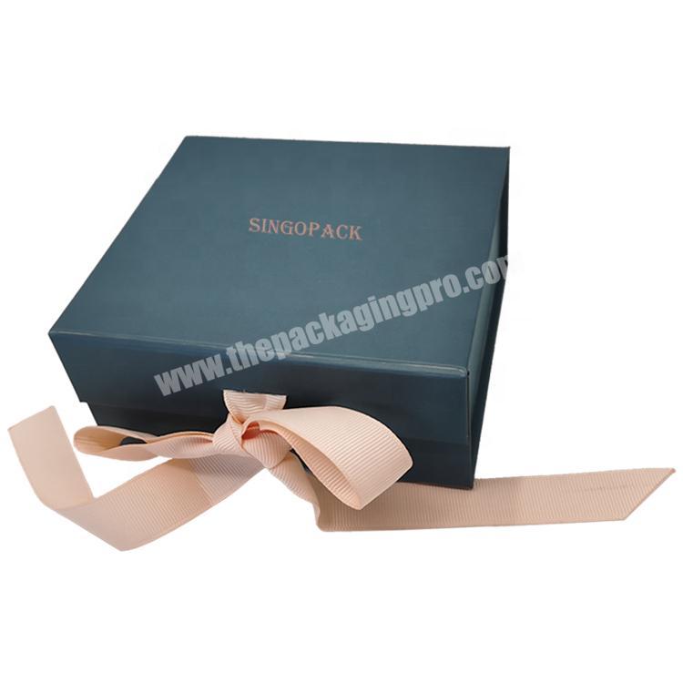2020 Latest Product Best Selling Reasonable Price Gift Boxes With Magnetic Lid Flap Box With Ribbon