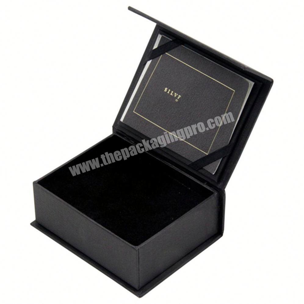 hot sale custom logp made printed noble black leather case rooster jewelry box with mirror