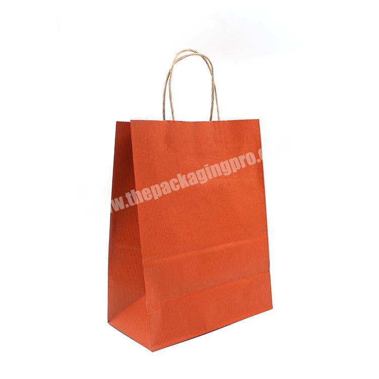 custom logo luxury kraft shopping paper bag with handles
