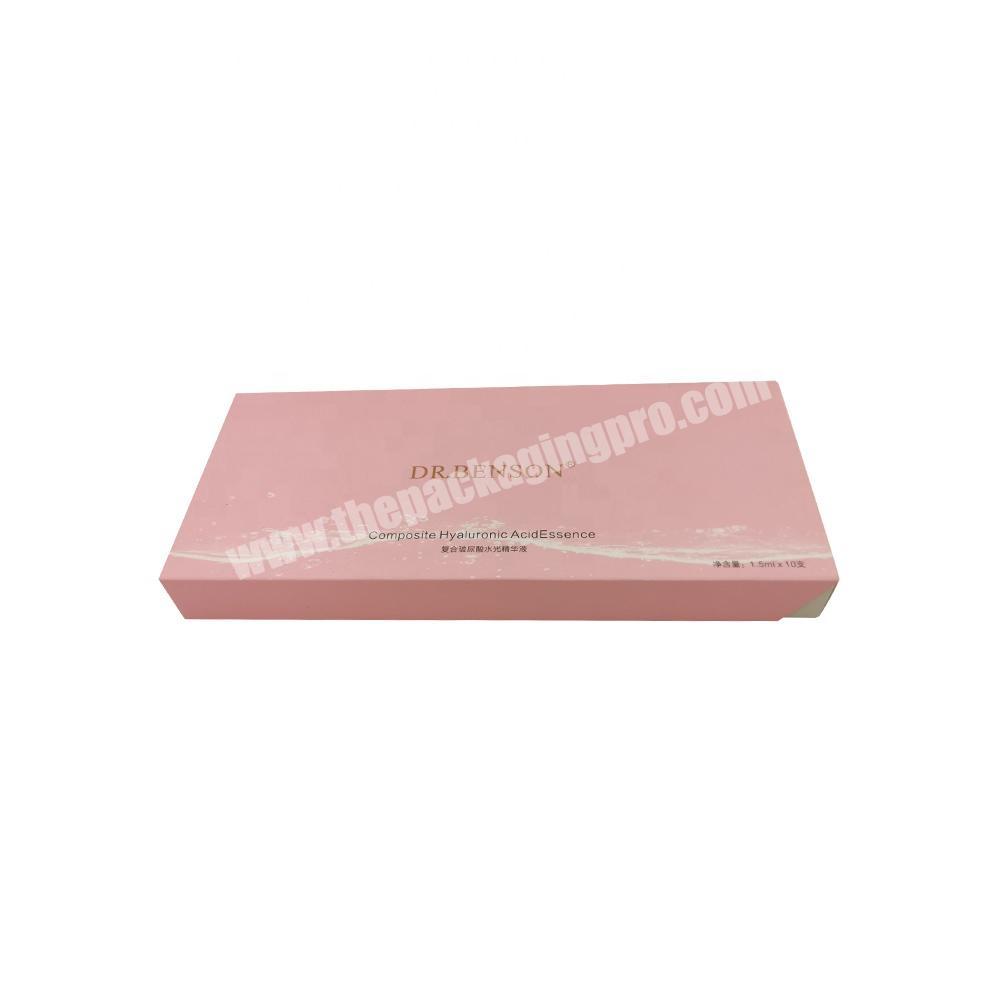 Hot Pink Cosmetics Packaging Ampoule Bottle Packing Wrap Paper Lash Box With Tray