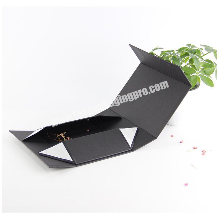 Black high quality folding book gift box custom flip cover reusable