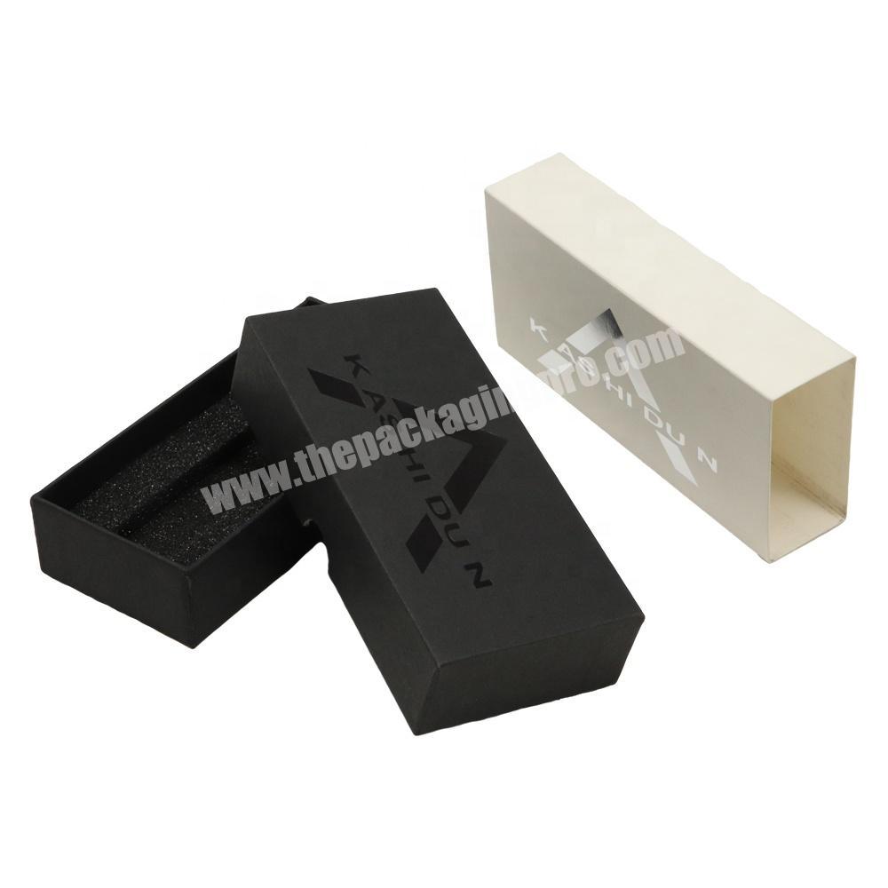 Custom Cheap Hard White Sleeve Black Paper OEM Watch Box Designs Luxury
