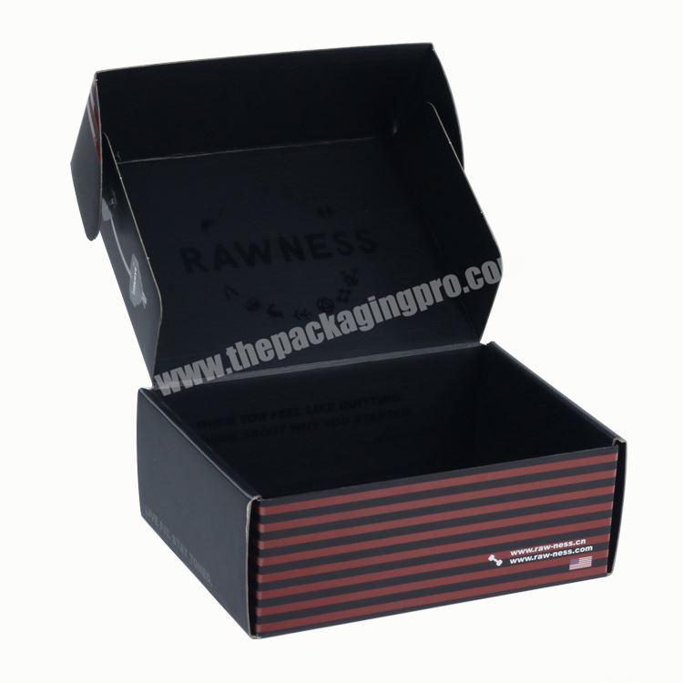 Paper box black Foldable Easy Shipping Black Paper Box for Shoes Packaging shipping box