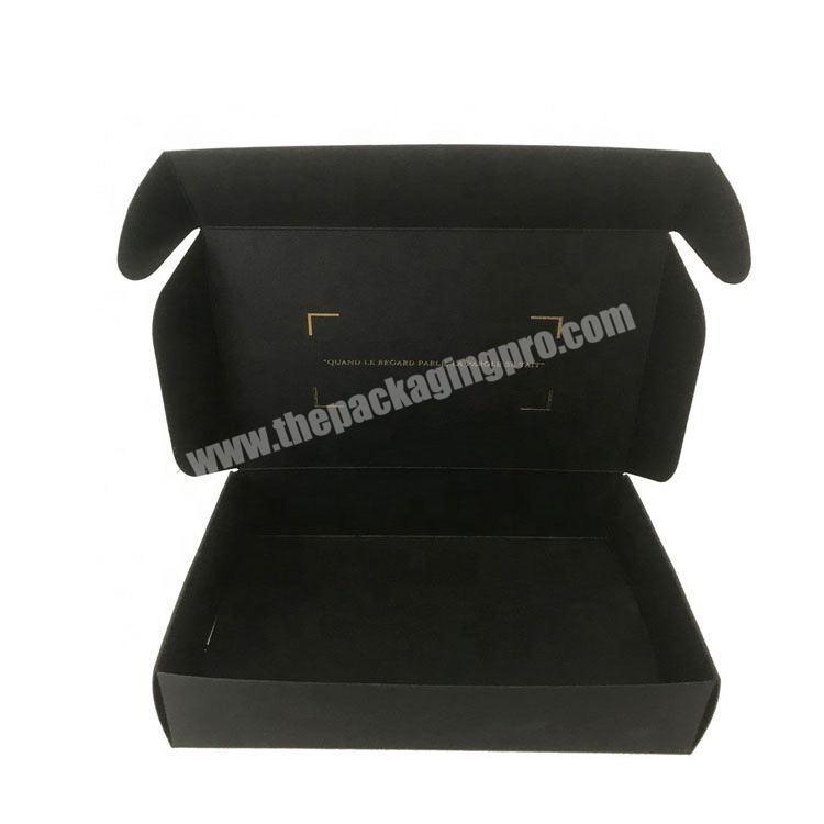 Folded corrugated black color mailer boxes for shipping